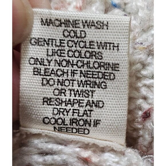 moon and madison chunky cowl neck multicolor confetti long sleeve knit sweater S - Picture 5 of 8